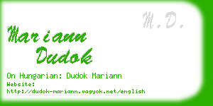 mariann dudok business card